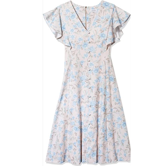 Calvin Klein Dresses & Skirts - Calvin Klein  Flutter Sleeve V-Neck Midi Dress